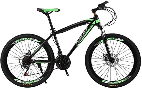 Vélo de montagnes : Suge Mountain Bike 26 Pouces vlo de Ville, 27 Vitesses Double Frein Disque Tout-Terrain extrieur Cyclisme, Unisexe tudiant de vlos (Color : Green)