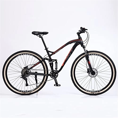 Vélo de montagnes : TAURU VTT 27, 5" en alliage d'aluminium, VTT adulte - Double frein à disque, absorption des chocs (12 vitesses, rouge)