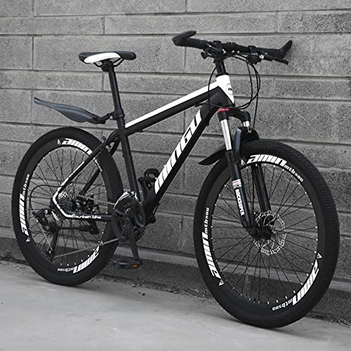 Vélo de montagnes : TONATO VTT VTT de 26 Pouces, Acier en Carbone à Vitesse Variable 21 / 24 / 27 Speed Bicycle Suspension Full Suspension MTB, Roule de vélo Durable Confortable, A, 24speed