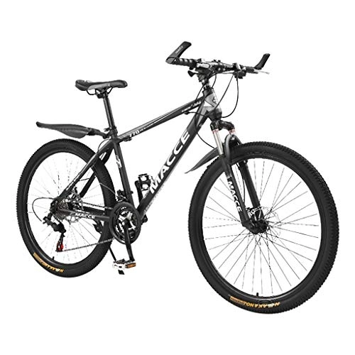 Vélo de montagnes : TropBox VTT 26" / 24 vitesses, acier au carbone, double suspension, roue en magnésium, amortissement de VTT unisexe (noir)