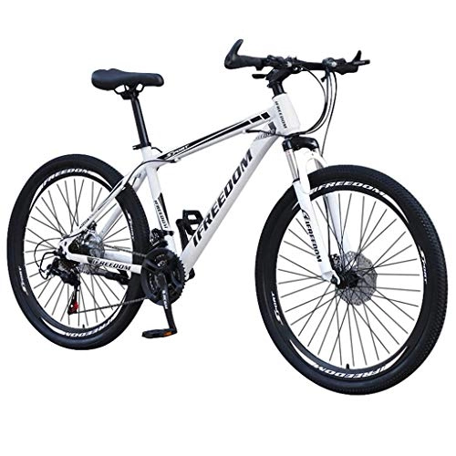 Vélo de montagnes : VTT VTT avec vélo de 26 pouces avec suspension et éclairage à 21 vitesses, freins à disque Hardtail, vélo de trekking pour homme et fille
