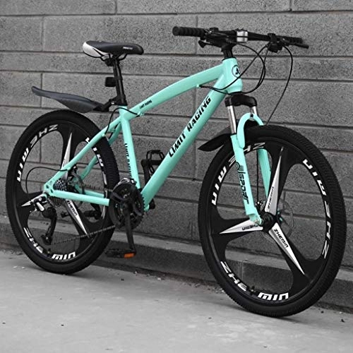 Vélo de montagnes : VTT, VTT, Vélos Hardtail Montagne, Cadre en Acier au Carbone, Double Disque de Frein et Verrouillage de la Fourche Avant, Roue 26 Pouces (Color : D, Size : 24-Speed)