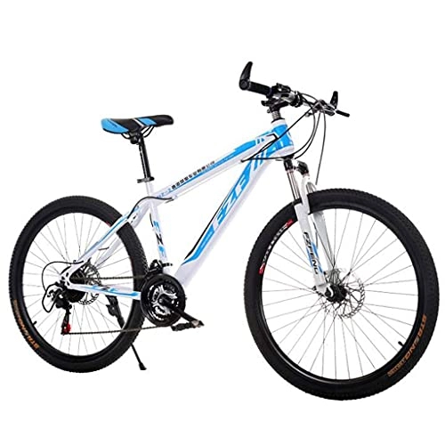 Vélo de montagnes : Vélo de montagne pour adulte et adulte - 24 vitesses - Avec double frein à disque - Suspension avant - Cadre en acier au carbone - Pour homme et femme