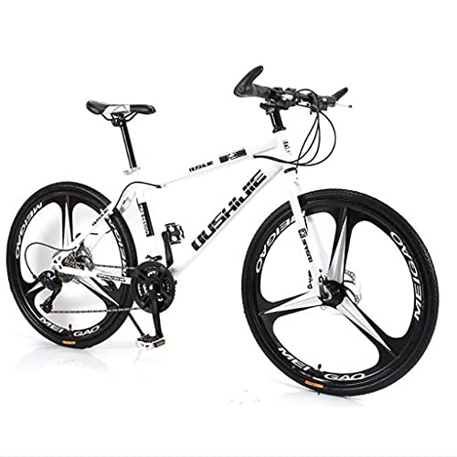 Vélo de montagnes : Vélo de montagne pour adulte et adulte - VTT - 66 cm - Ravine - En acier au carbone - Amortit les chocs - Double frein à disque - Suspension avant pour W