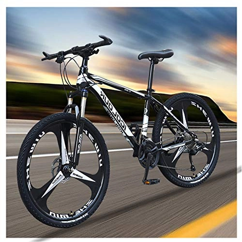 Vélo de montagnes : Vélo de montagne pour femme avec frein à disque, vélo de route en carbone acier avec suspension freins, vélo pour adulte unisexe, noir, 24 vitesses