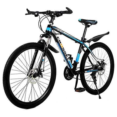 Vélo de montagnes : Vélo de Montagne à Vitesse Variable (26 Pouces 21 / 24 / 27 Vitesses Blanc Bleu; Noir Rouge; Noir Bleu) Double Frein à Disque vélo étudiant vélo à Suspension Tout-Terrain