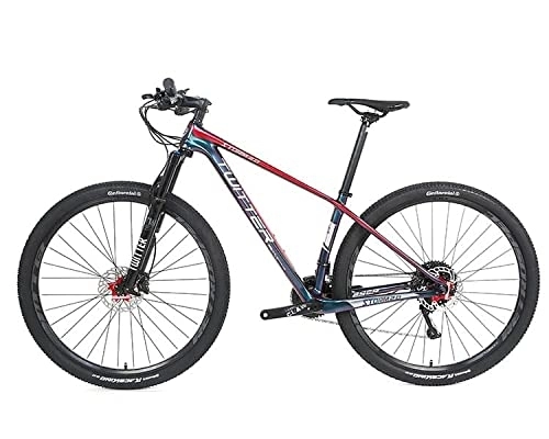 Vélo de montagnes : Vélo VTT cadre en carbone avec frein à disque kit Shimano slx / m7000-22 V taille 27, 5 x 17 (étiquette rouge caméléon)