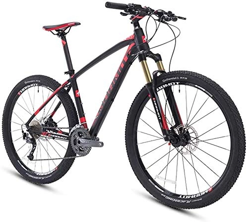 Vélo de montagnes : Vélos de montagne, 27, 5 pouces gros pneu Hardtail Mountain Bike, Aluminium 27 Vitesse VTT, Hommes Femmes Ville de banlieue de vélos, parfait for la route ou la saleté Trail Touring ( Color : Black )