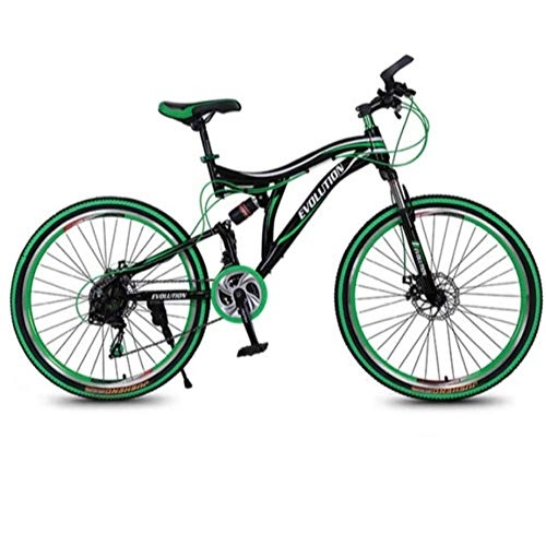 Vélo de montagnes : WND Mountain Bicycle en Acier à Haute teneur en Carbone Double Frein à Disque en Alliage d'aluminium Pliant pour   vélo de Route Adulte , Vert, 26 Pouces