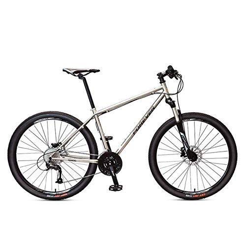 Vélo de montagnes : WYN Chrome Molybdenum Steel Mountain Bike Bicycle Racing Cross Country, Chrome Silver Black, Other