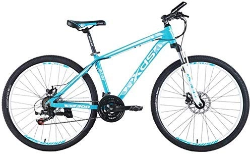 Vélo de montagnes : XIUYU 26 Pouces, Aluminium Mountain Bikes 21 Vitesse VTT avec Double Disque de Frein, Adulte Alpine Bicyclette, Vélos Anti-Slip, Hardtail Mountain Bike (Color : Blue, Size : 17 inches)