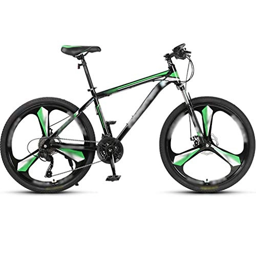 Vélo de montagnes : YHRJ Vélo De Route Vélos De Montagne Cross-Country Homme Et Femme, Vélos De Camping Extérieur pour Adultes, Cadre VTT en Acier À Haute Teneur en Carbone (Color : Black green-24spd, Size : 24inch Wheel)