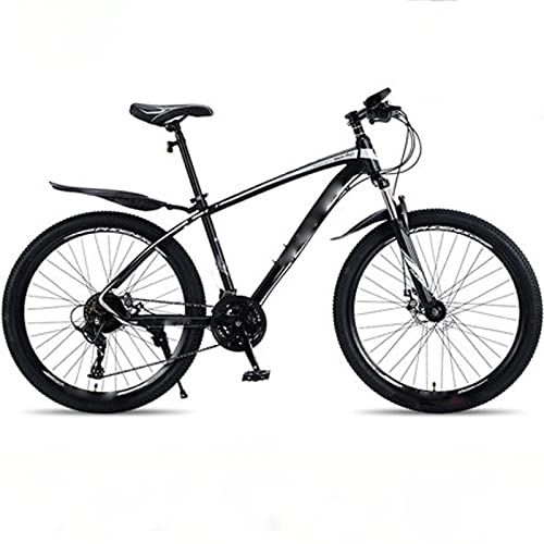 Vélo de montagnes : YXGLL 26 Pouces VTT Alliage d'aluminium 24 Vitesse Variable Absorption des Chocs Hors Route Voyage Ville Voiture de Banlieue (Black a)