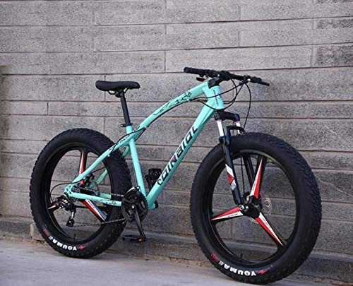 Vélos de montagne Fat Tires : Adult-bcycles BMX, VTT 24 pouces Fat Tire Hardtail VTT, suspension double cadre et la fourche tout terrain vlo, et les femmes adultes hommes ( Color : Green 3 impeller , Size : 27 speed )