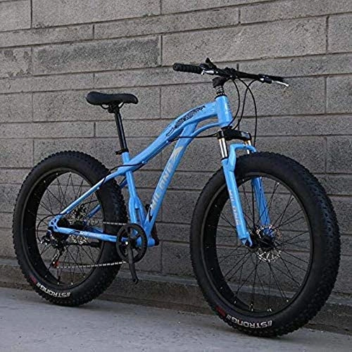 Vélos de montagne Fat Tires : Adult-bcycles VTT BMX, Fat Tire Semi-rigide haute teneur en carbone Cadre en acier Vlo de montagne, suspension Ressort de fourche VTT, double frein disque ( Color : C , Size : 24inch 27 speed )