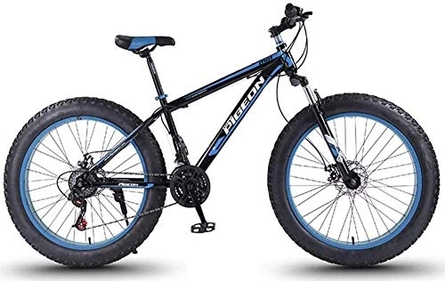 Vélos de montagne Fat Tires : AYHa 24 Mountain Bikes Vitesse, 27, 5 pouces Fat Tire Mountain Trail vélo, cadre en acier haute teneur en carbone Vêtements pour hommes femmes tout terrain VTT avec double disque de frein