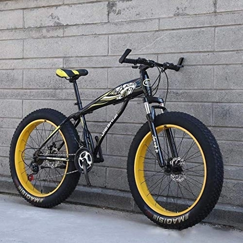Vélos de montagne Fat Tires : Mountain Bike, 24 « / 26 » Big Wheel neige vélo, 21 vitesses double frein à disque, fort amortisseur de la fourche avant, extérieur hors route de la plage Bike (Color : D)