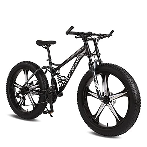 Vélos de montagne Fat Tires : Story Vélo 26 Pouces 21 Vitesse Graisse Vélo de Montagne Vélos VTT MTB Man Fat BMX Spring Fork Vélo (Color : 5-Gray Black)