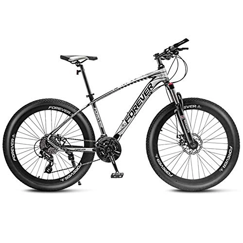 Vélos de montagne Fat Tires : XHJZ 26 Pouces Mountain Bikes, Fat Tire Disque de Frein Mountain Trail vélo, VTT Hardtail 24 / 27 / 30 / 33 Vitesse, Cadre en Alliage d'aluminium, C, 33 Speed