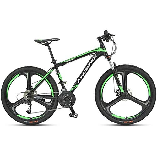 Vélos de montagne pliant : Dsrgwe VTT, VTT, Cadre en Alliage d'aluminium Mountain Bicycles, Double Frein à Disque et Suspension Avant, 26 Pouces Roue, 27 Vitesse (Color : A)