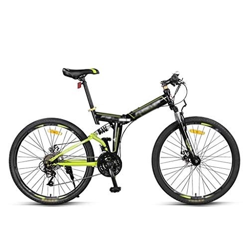 Vélos de montagne pliant : Ffshop Vélos pliants 26 Pouces Pliable Bicyclette, léger et Portable Vélo VTT, Vélo à Vitesse Variable, Adulte Vélos pliants Vélo Amortisseur (Color : B)