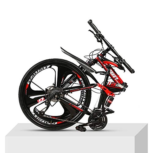 Vélos de montagne pliant : GWSPORT Vlo Pliant de 26 Pouces Absorption de Choc Vlo de Montagne Vlo Tout-Terrain Anti-Glisse pour VTT, 24speed