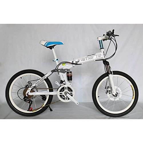 Vélos de montagne pliant : HWZXC Étudiants, vélos Pliables, vélos Pliables pour Enfants, Double Amortisseur de Montagne, Vitesse 21 Hommes et Femmes Adultes, vélos pliants, vélos Pliables