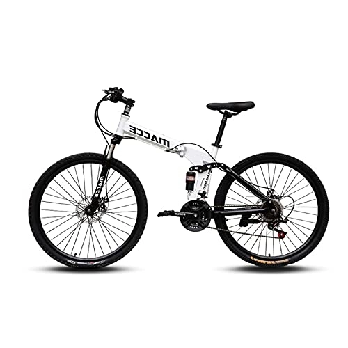 Vélos de montagne pliant : LHQ-HQ Vélo De Montagne Pliant pour Adulte 26"Roue 27 Vitesses VTT Chargement 160 Kg Double Suspension Adapté À Une Hauteur De 5, 2 À 6 Pieds, B