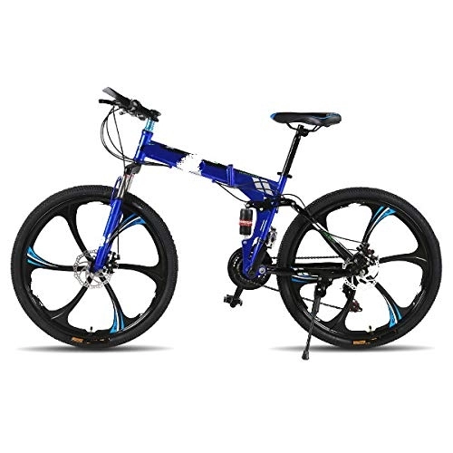 Vélos de montagne pliant : liutao Vélo de montagne pliable pour adulte avec double frein à disque 1 roue 26 x 17 cm