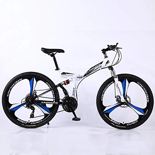 Vélos de montagne pliant : Nerioya Vélo De Montagne Pliable 24 / 26 Pouces, VTT avec 3 Roues De Coupe, A, 24 inch 27 Speed