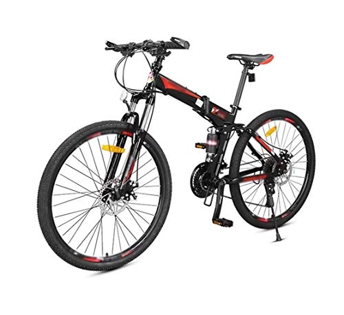 Vélos de montagne pliant : Pliant de vélo de Montagne, l'élève Adulte vélo Hors Route Course Touring vélo, 26inch 27 Vitesses Double Frein à Disque Double Amortisseur de Chocs vélo, Avant et arrière à Double Absorption de Choc