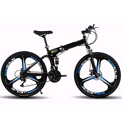 Vélos de montagne pliant : QGL-HQ Sports de plein air Vélos pliants Montagne, Cadre en acier au carbone Double Shock Absorber VTT, Enfants adultes Vélo de montagne, siège réglable, 26inch 27Speed Sports de plein air Mountain Bi