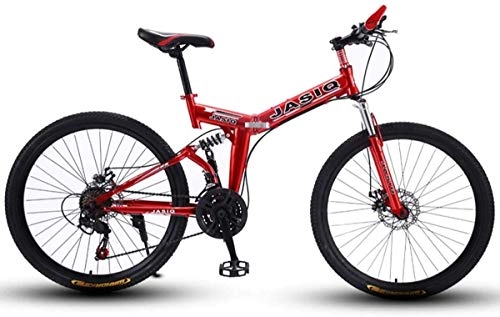 Vélos de montagne pliant : Qianqiusui Folding Mountain Bike avec 26" Super-léger en Alliage de magnésium, Suspension Haut de Gamme Complet et Shimano 21 Vitesses Vitesse, 3, 26" (Color : 3, Size : 26")