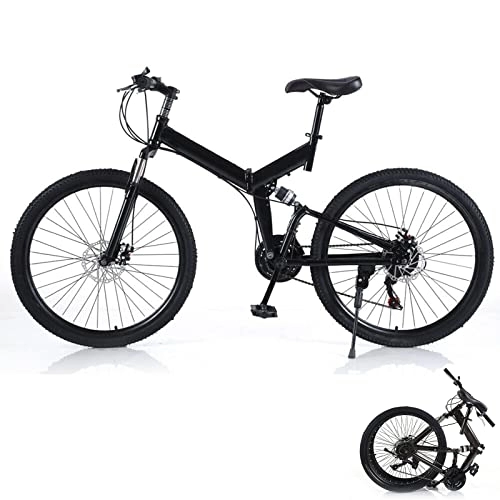 Vélos de montagne pliant : VTT pliable 26 pouces - 21 vitesses - Pour garçon et fille - Cadre en acier au carbone