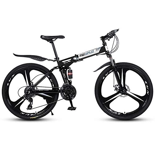 Vélos de montagne pliant : Vélo de Montagne Pliable 26Pouces, Pliant VTT Vélo, Pliable Bicyclette pour Homme et Femme approprié au Cycle extérieur(Color : Black)