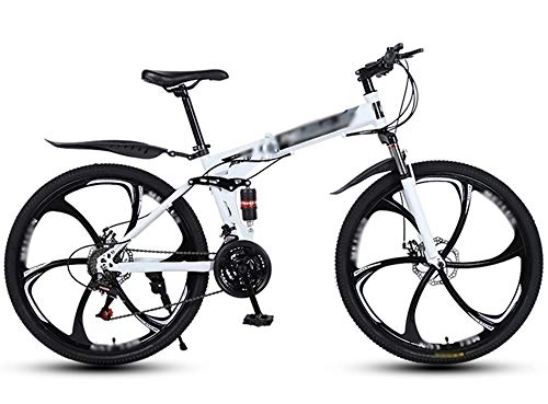 Vélos de montagne pliant : ZHONGXIN Vélo Pliant, 26'' Pliable Bicyclette, vélo de Ville, vélo Pliant à Double Disque à Cadre en Acier (B3, 27 Speed)