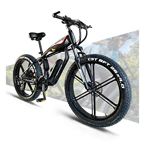Vélos de montagne électriques : 48V 14Ah 400W vélo électrique 26 « » 4.0 Fat Tire Ebike 30 Vitesse neige VTT électrique adulte Ville Vélo Femme / Homme avec une grande capacité de la batterie au lithium ( Color : 48V , Size : 18Ah )