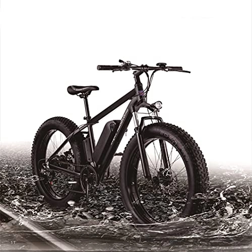 Vélos de montagne électriques : Baradine Vélo électrique de Montagne 26"vélo de Pneu Gros vélo de Neige électrique 500 W 48 V / 12.5AH LI-Batterie Moteur Puissant vélo électrique