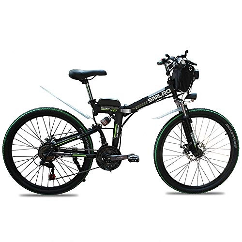 Vélos de montagne électriques : CBA BING Vlo de Montagne Pliant lectrique, Vlo de Banlieue E-Bike avec Chargement de Batterie au Lithium 36V, Vlo lectrique 21 Vitesses et Deux Modes de Travail