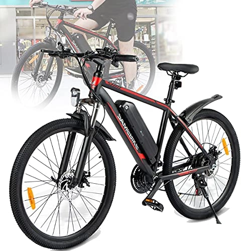 Vélos de montagne électriques : CHEIRS Vélo électrique pour Adulte26 Vélo de Montagne électrique, 36V 10Ah Batterie Li-ION Amovible, avec Affichage des Instruments LCDJusqu'à 35 KM / H avec 21 Vitesses, Black