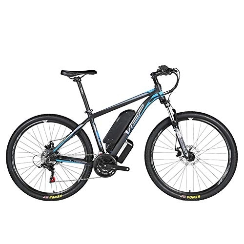 Vélos de montagne électriques : D&XQX VTT électrique (26-29 Pouces), avec Grande Amovible Capacité Lithium-ION (36V 250W), vélo électrique 24 Speed ​​Gear et Trois Modes de Travail, Bleu, 27.5 * 17in