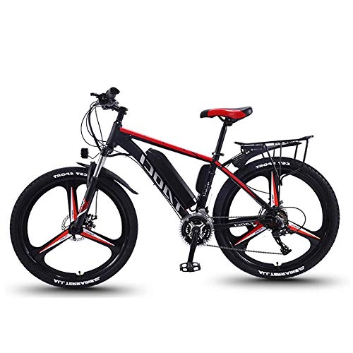Vélos de montagne électriques : DDFGG Vélos électriques, vélos en Alliage de magnésium, vélos de Cross-Country, vélos électriques pouvant remplacer Une Batterie Lithium-ION 36 V 350 W de 26 Pouces, Black, B, 8AH