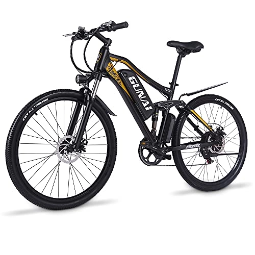 Vélos de montagne électriques : GUNAI Vélo Électrique 27, 5 Pouces 500W VTT pour Adulte avec Batterie au Lithium 48V 15AH