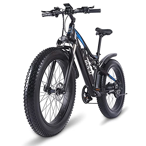 Vélos de montagne électriques : GUNAI Vélo électrique 26" 4.0 Fat Tire Mountain E-Bike 48V avec Batterie Lithium-ION Amovible 17AH et Double Absorption des Chocs
