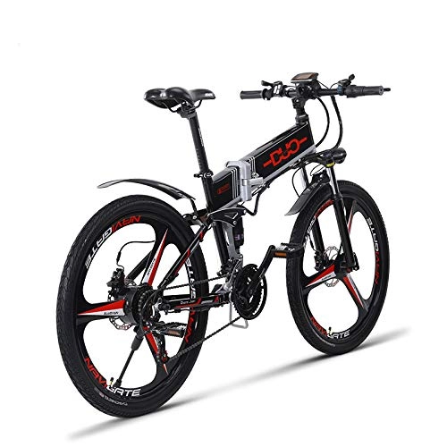 Vélos de montagne électriques : GUNAI Vélo électrique, Vélo de Montagne Pliable 26 Pouces Roues MTB 21 Vitesses