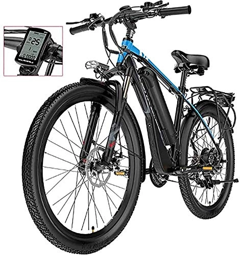 Vélos de montagne électriques : GYL Vélo électrique, scooter, VTT, pédale, voyage, extérieur, avec siège arrière, 26 pouces, 21 vitesses, étanche, 400W, 48V amovible, batterie lithium-ion 13Ah, convient aux adultes urbains, en plei