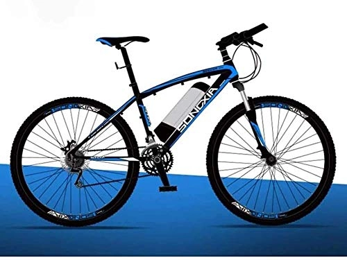 Vélos de montagne électriques : GYL Vélo électrique VTT vélo de ville voyage adulte 26 pouces 36 V batterie au Lithium amovible VTT, vélo de ville 30 km / h vitesse sûre frein à disque double, Bleu