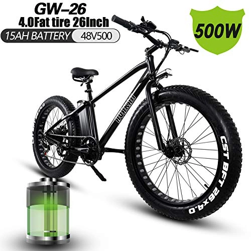 Vélos de montagne électriques : HUAKAI Vélo électrique Pliant De 26 Pouces avec Batterie Au Lithium 48v 15ah, Vélo De Montagne Shimano 21 Vitesses