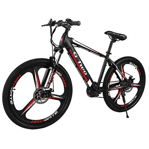 Vélos de montagne électriques : Knewss Vélo électrique furtif 26 Pouces Booster Vélo Vélo de Montagne Neige E-Bike Monocycle Roue 48V9.6A Batterie au lithium-27, 5 Noir
