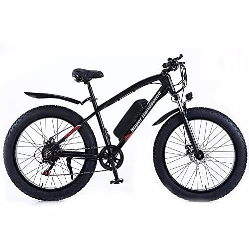 Vélos de montagne électriques : KXY Bicyclette électrique, vélo de Montagne électrique, Batterie de Lithium Amovible, Transmission à 7 Vitesses, Exercice de déplacement pour Hommes et Femmes